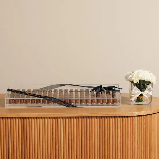Ghazl Chocolatier Luxury Chocolate Box | Pure Flowers Vase