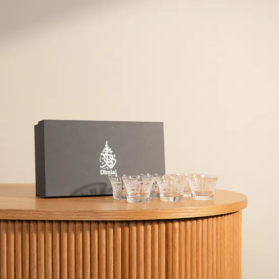 Dimlaj Dar Glass Cawa Cups Set