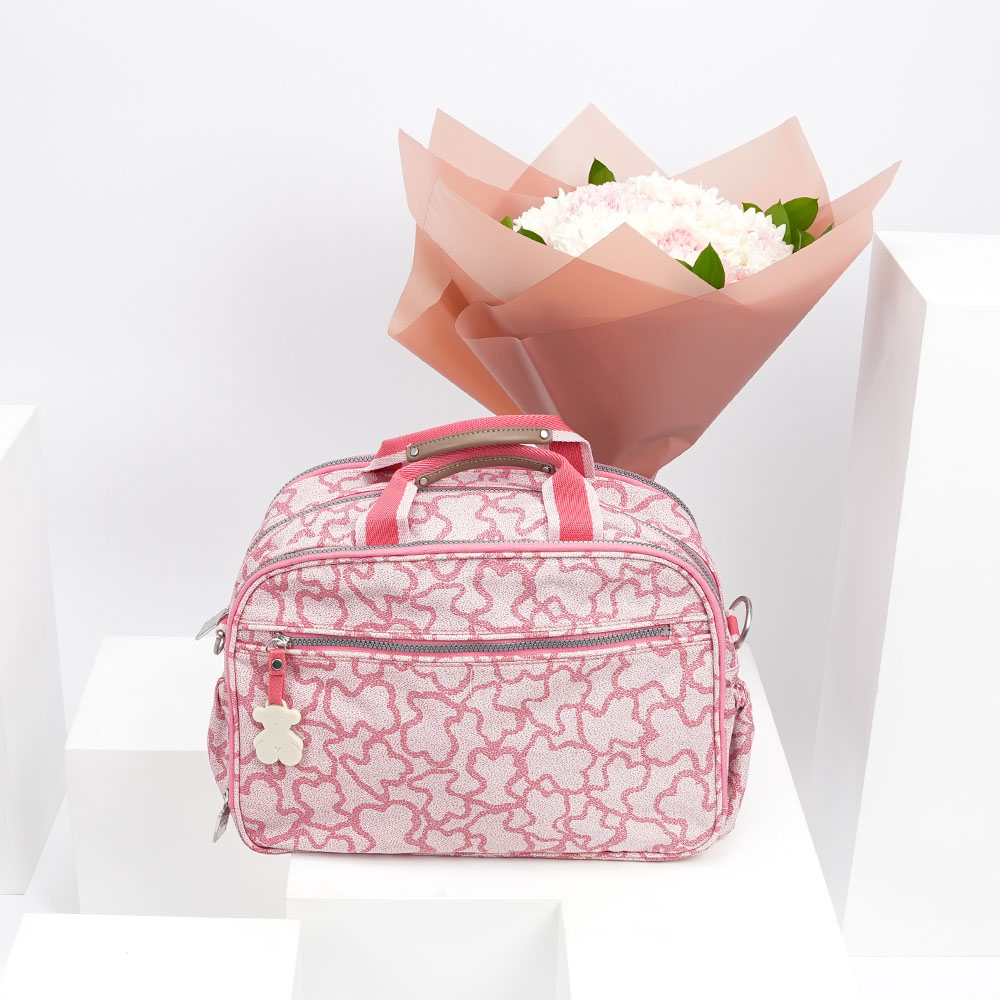 Tous Pink Kaos Baby bag, Flowers