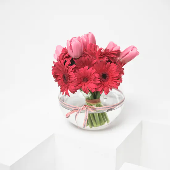 Fuchsia Blush | Glass Bowl