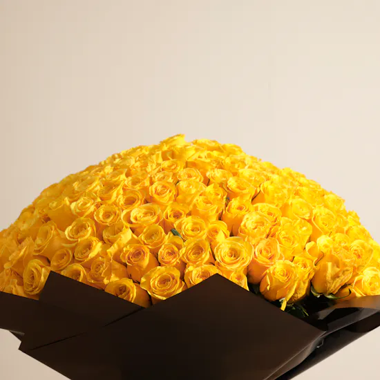 Yellow Roses Bouquet | 250 Flowers