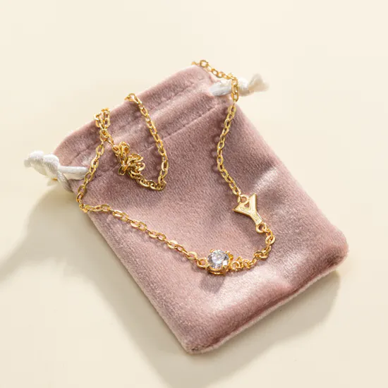 Hrh Letter Y Gold Plated Necklace