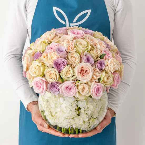 Pastel Roses Vase
