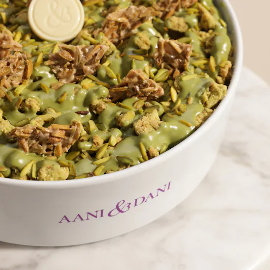 Aani & Dani Pistachio Pudding Cake
