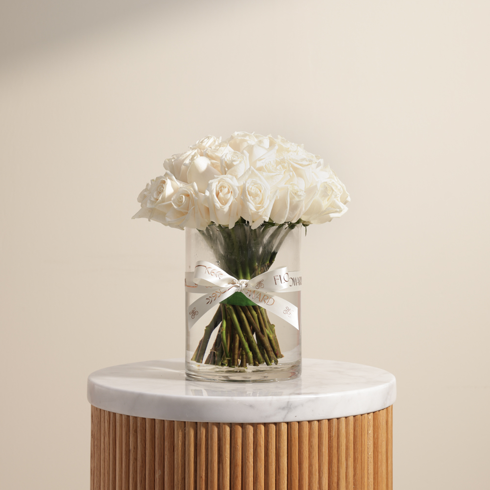 مزهرية ألجوري الأبيض المهيب | 35 جوري 