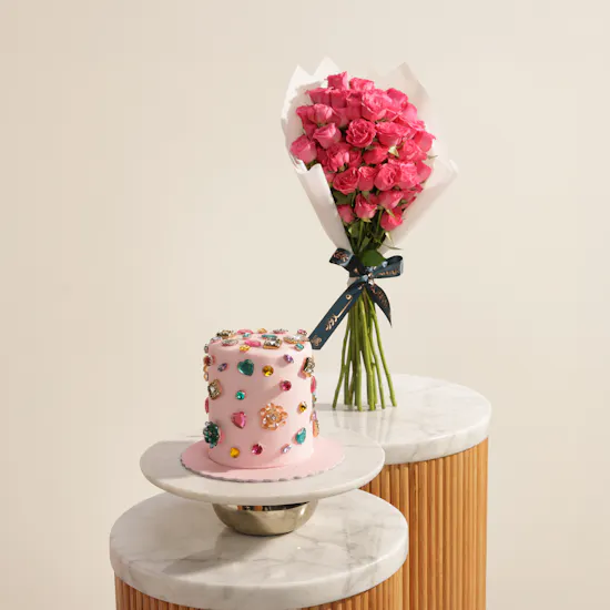 Sweet Atelier The Jewel Cake | Soft Impression Flower Bouquet