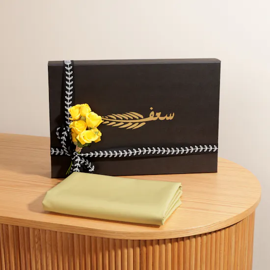Saaf Talibo Fabrice Dishdasha | Yellow Baby Rose