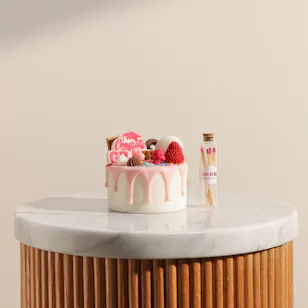 Done by SHK Pink Graduation Cake Candle