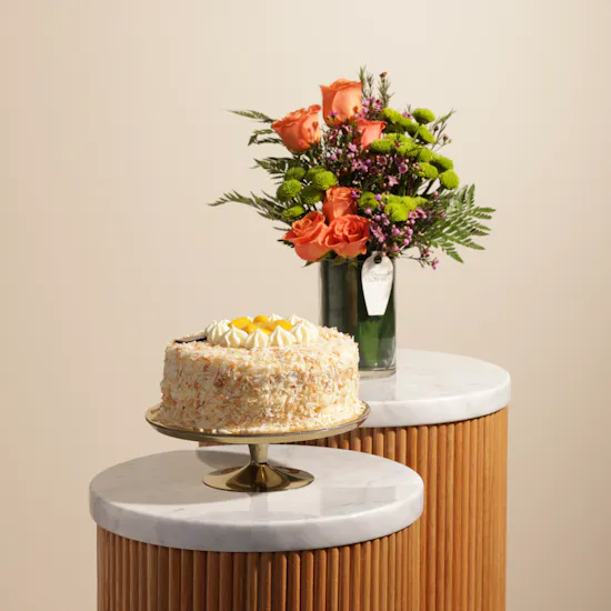 Sucre De Nada Coconut Mango Cake | Flowers Vase