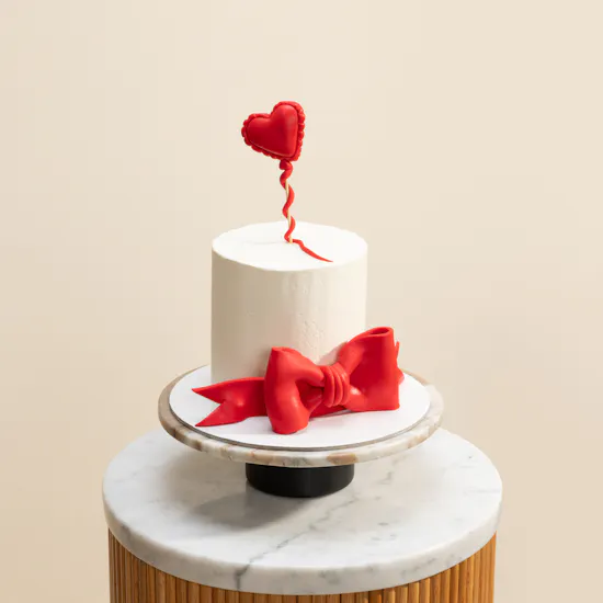Floward Bow and Heart Chocolate Cake