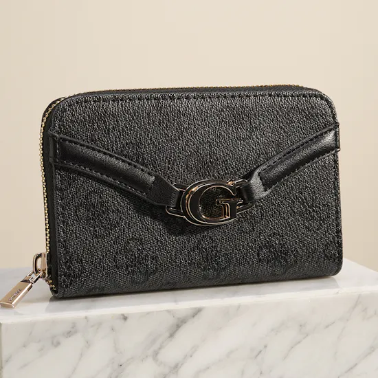 Guess Dea Medium Zip Around Black Women's Wallet