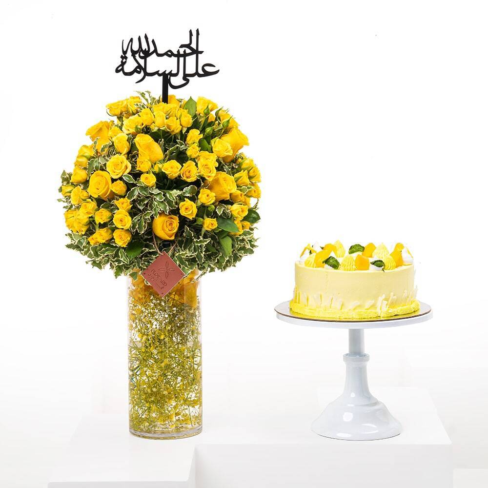 Mango Vanilla Cake | Yellow Roses