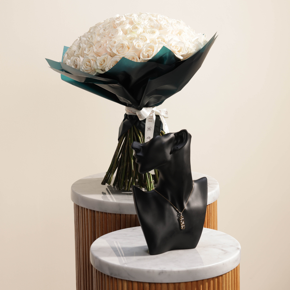 L'azurde Tree of Life Diamond Necklace | 100 Roses Bouquet