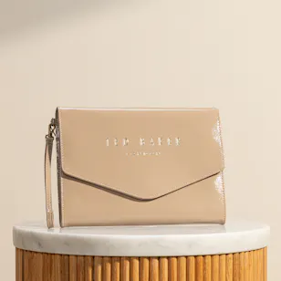 Ted Baker Crinkie Crinkle Icon Beige Pouch