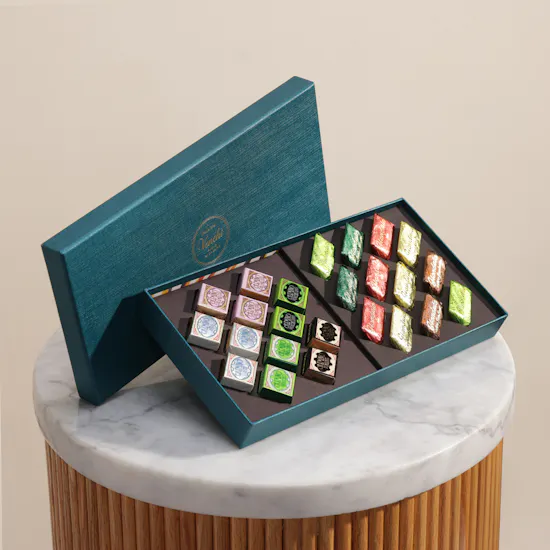 Venchi Murrine Cremino and Gianduiotto Chocolates Blue Gift Box