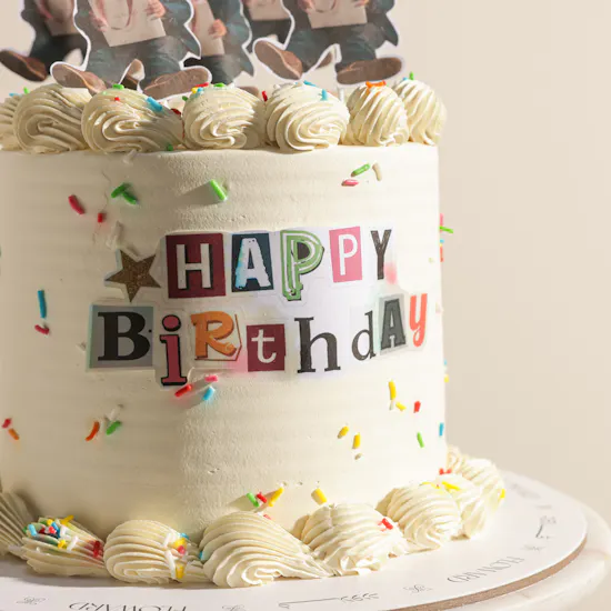 Floward Personalized Happy Birthday Sprinkles Photo Cake