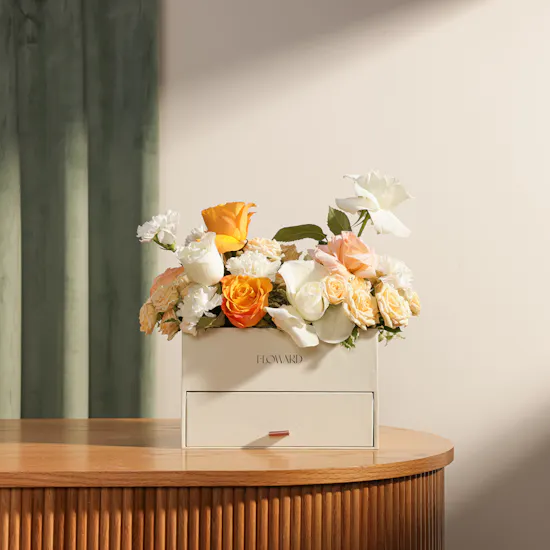 Floward 50 KWD Card | Chocolate and Soft Flower Box