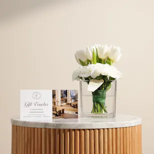 Sculpt Pilates Sessions Gift Voucher | Classic White Harmony Vase Sculpt Pilates Sessions Gift Voucher | Classic White Harmony Vase
