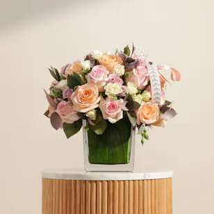 Elegant Square Flowers Vase