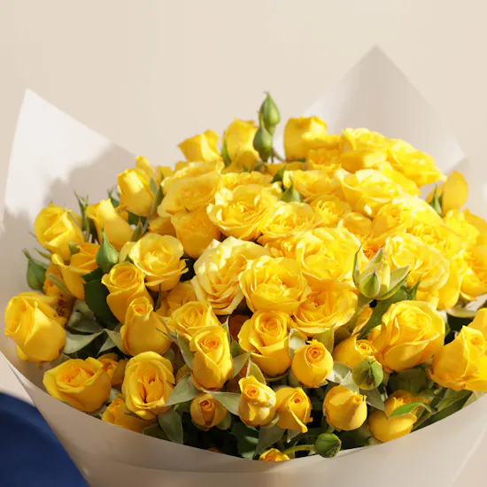 Blue Prayer Mat | Yellow Bouquet