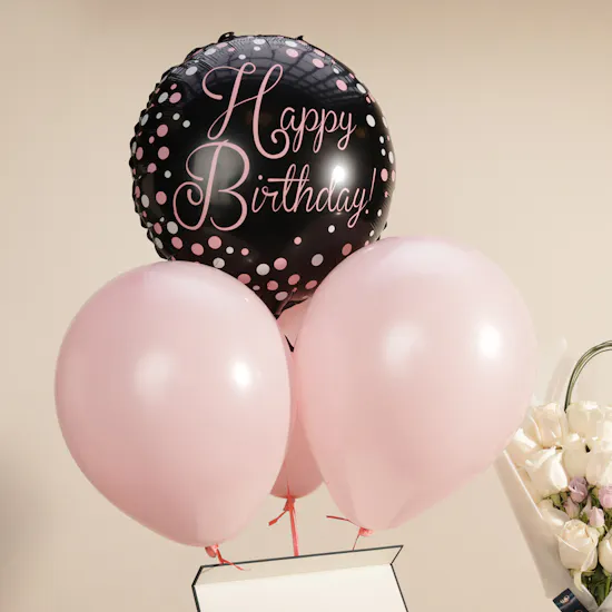 Floward Delicate Chocolate Box | Flowers Bouquet and Birthday Balloons Set