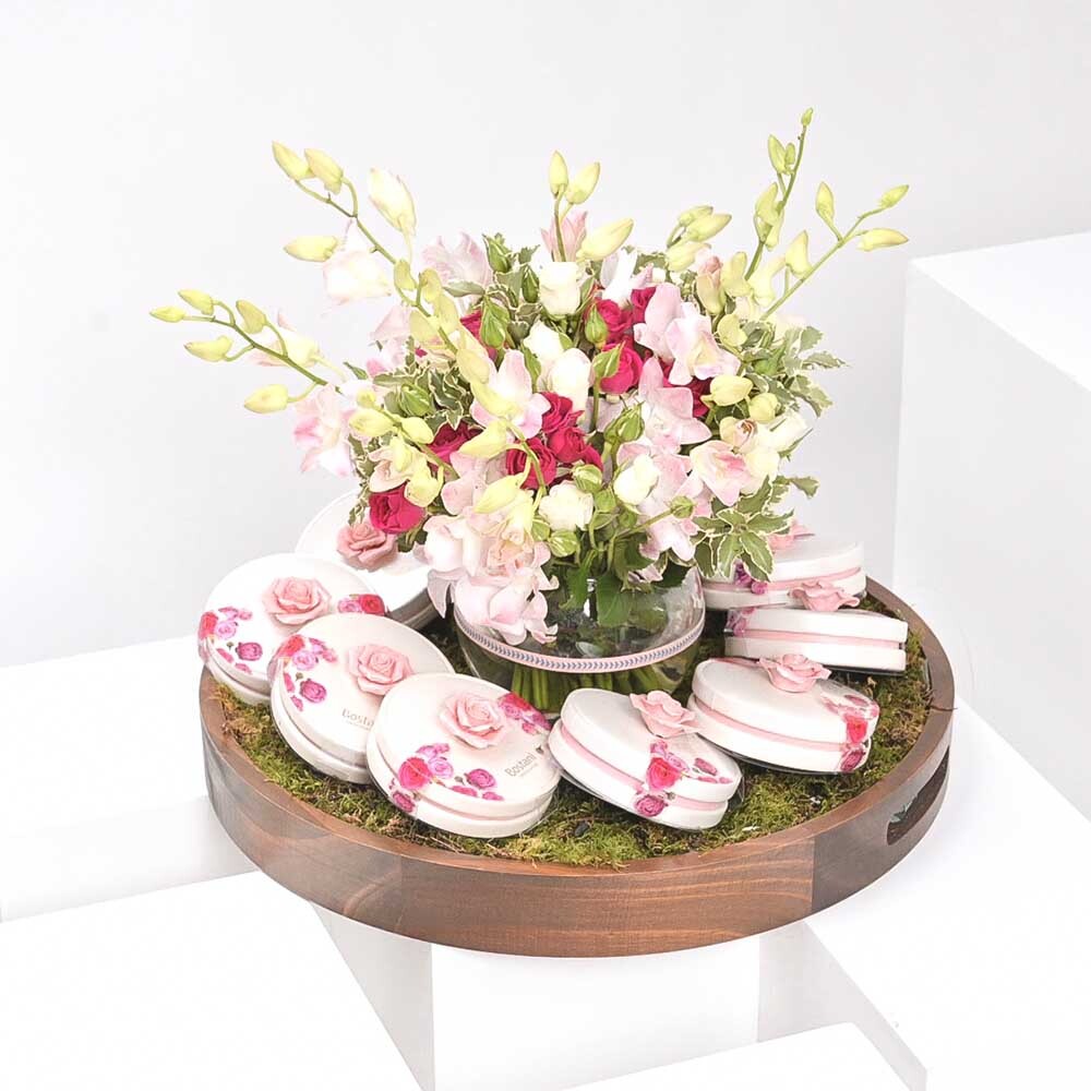 حديقه الزهورمع شيكولاته بستاني