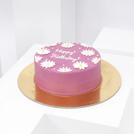 Helen's Bakery Floral Happy Birthday Cake