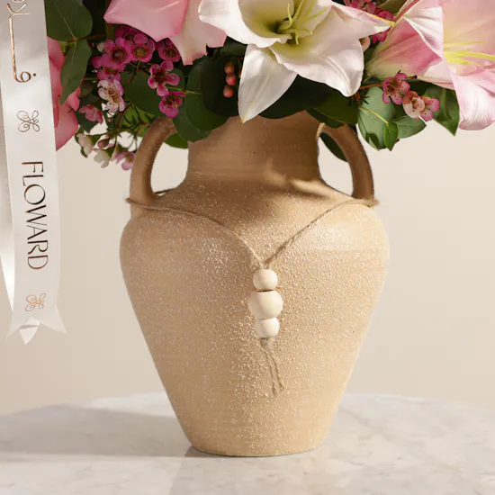 Rosy Notes Floral Vase