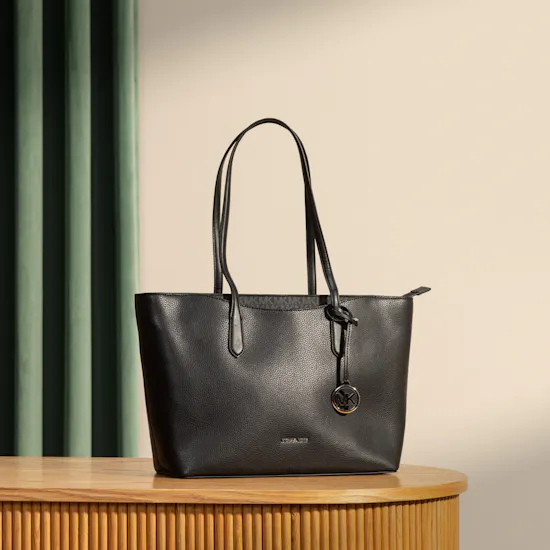 Michael Kors Black Arden Large Pebbled Leather Tote Bag