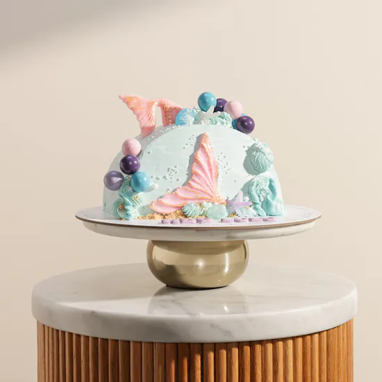 December Cake Personalized Mermaid Oval Cake