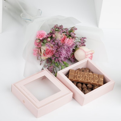  Ghazl  It's A Girls Mini Chocolate Box | Pink Blooms