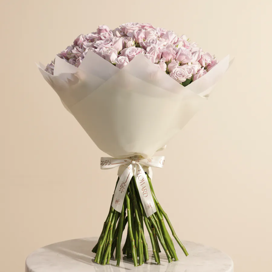 Violet Serenity Bouquet | 50 Baby Roses 2