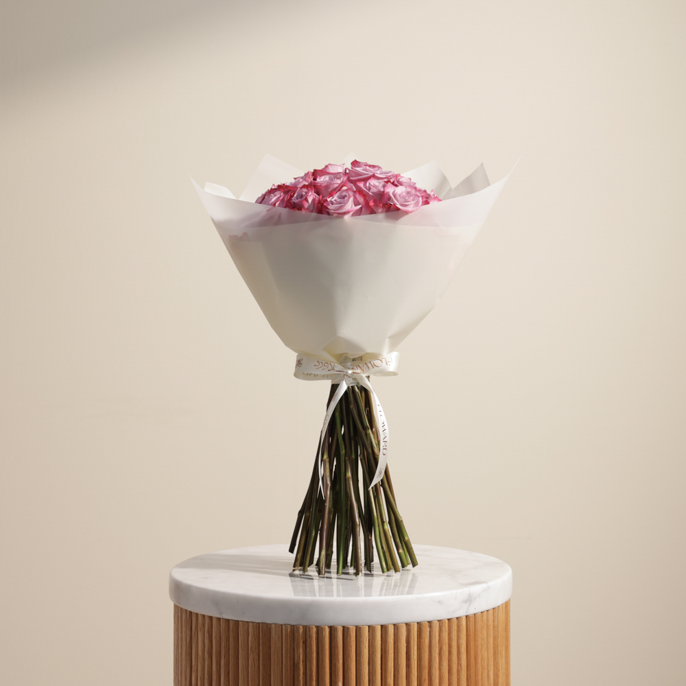 باقة جوري بنفسجي مبهرة | 35 زهرة