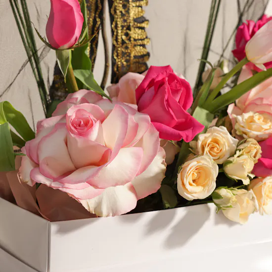 BelovedOne Baby Girl Personalized Thoub | Pink Flowers