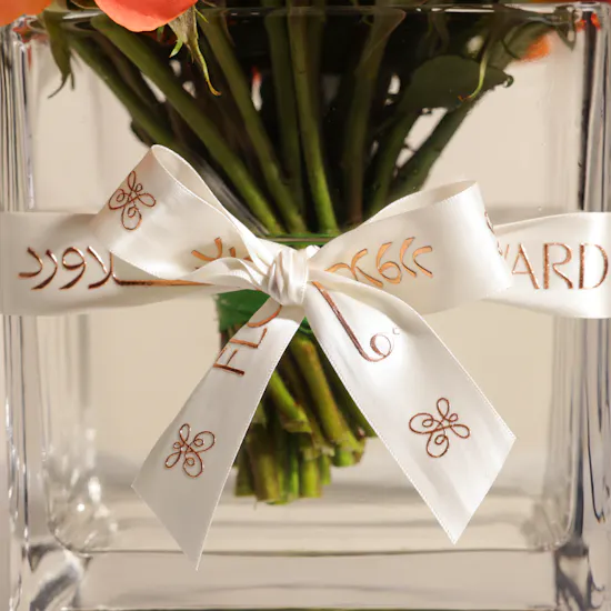 Orange Roses Vase | 35 Flowers