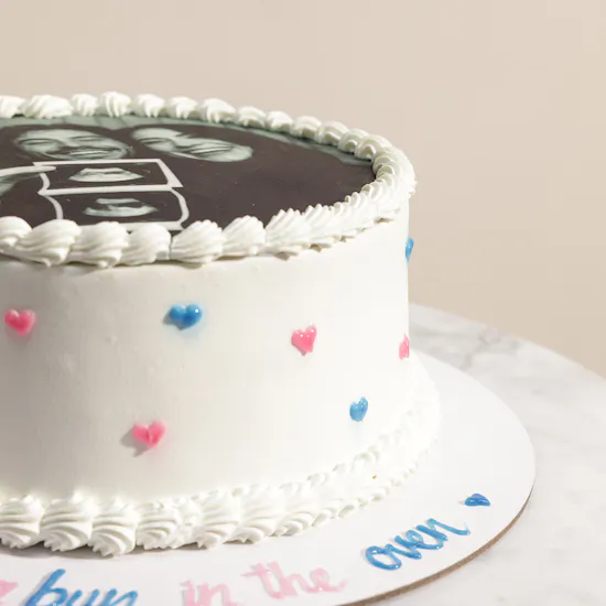 Mister Baker Personalized White Photo Cake
