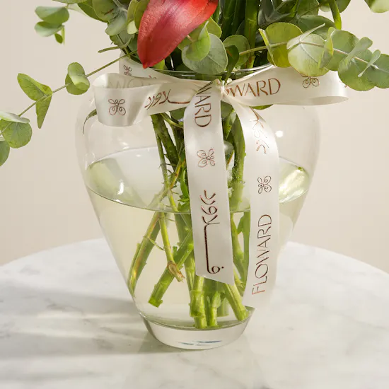 Classic Glam Red Lily Vase