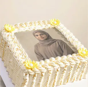 Madeleine Personalized Photo Nutella Chocolate Cake