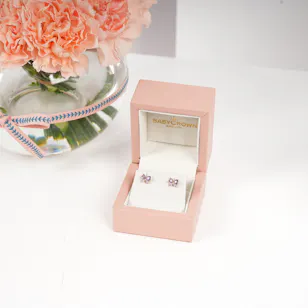 Baby Crown Flower Diamond Baby Earring | Carnation Vase