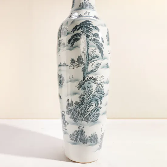 Traditional White Chinese Landscape Vase 180 CM