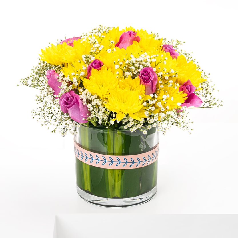 مزهريه الاصفر الزهري