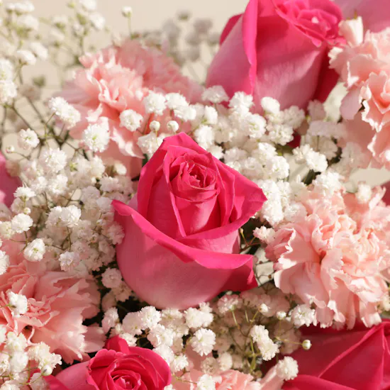 Raff by Paris Signature Manicure and Pedicure with Color Gift Voucher | Pink Joy Flower Box