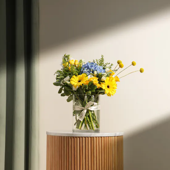 Golden Get Well Soon Flowers Vase