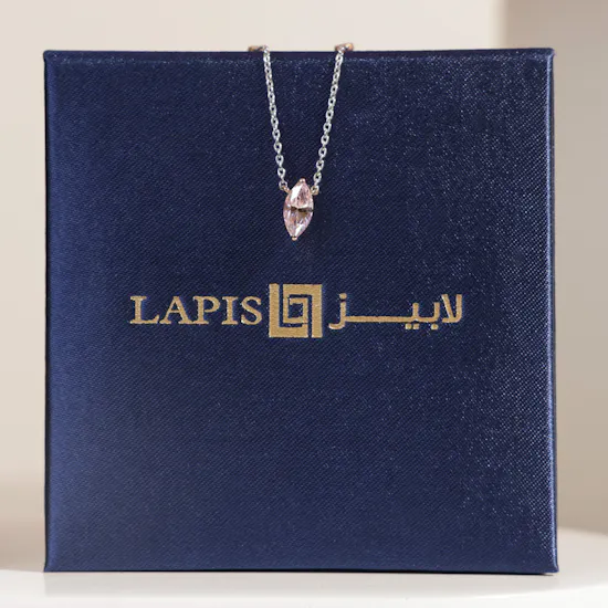 Lapis Elegant Diamond Necklace | Vibrant Elegance Roses Box
