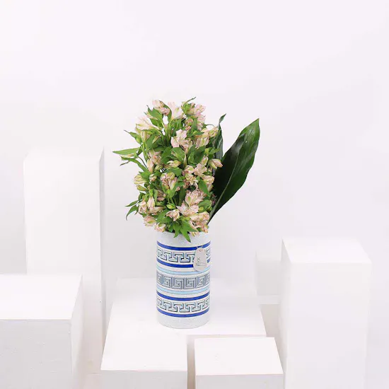 20 Pink Alstroemeria | Painted Vase