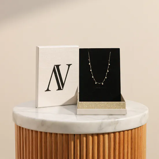 AV Jewelry Yellow Gold and Freshwater Pearl Choker