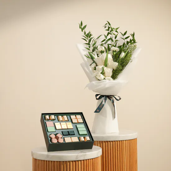 Patchi Les Signatures Prestige Chocolate Box | Elegance and Joy Flowers Bouquet