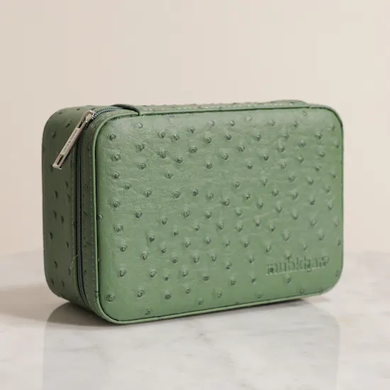 Mubkhar Bakhoor Leather Travel Bag | Green