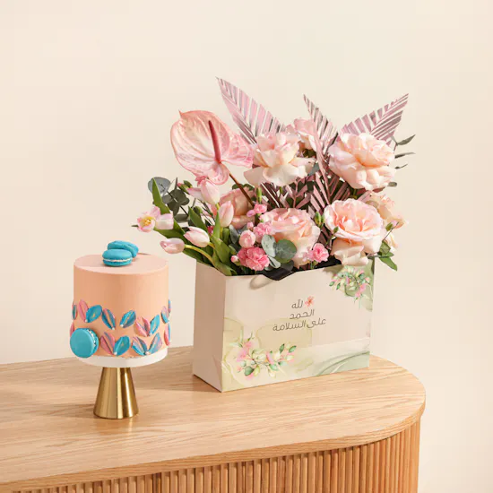 Floward Get Well Soon Cake | Rose Bouquet