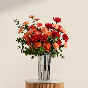 Velvet Ember Flower Vase